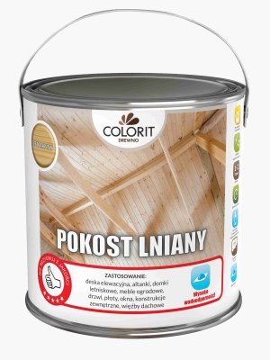 Colorit Pokost Lniany 2,5L olej naturalny podkład impregnat grunt do drewna tynków