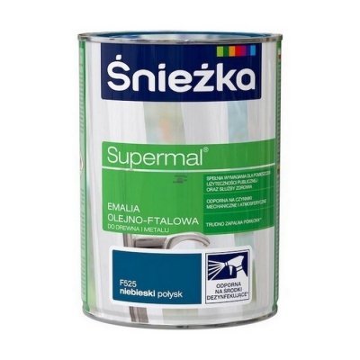 Śnieżka Olejna NIEBIESKI F525 0,8L Supermal farba olejno-ftalowa drewna metalu emalia połysk