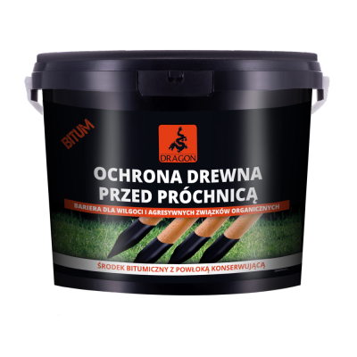 Środek Ochrony Drewna Przed Próchnicą 3L Czarny Bitum Dragon bitumiczny
