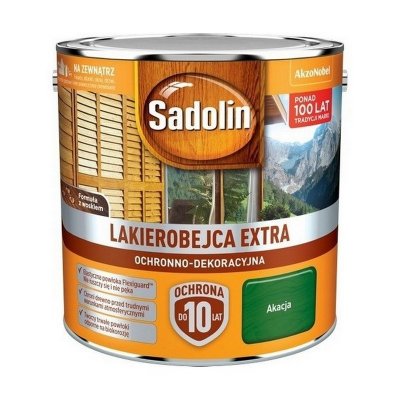 Sadolin Extra lakierobejca 2,5L AKACJA 52 PÓŁMAT do drewna fasad domków okien drzwi