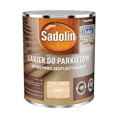 Sadolin Lakier Do Parkietów POŁYSK 0,75L podłóg schodów szybkoschnący wodny drewna Diamond intensywnie eksploatowanych
