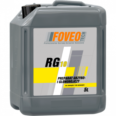 Foveo RG10 Preparat 5L Grzybobójczy Glonobójczy płyn środek Do Putzu Pucu Elewacji Tynków Murów Betonu Kamienia