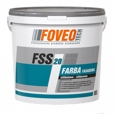 Foveo Farba Fasadowa Silikatowo-Silikonowa FSS20 10L BIAŁA elewacyjna zewnętrzna Do Fasad i Elewacji Paroprzepuszczalna - TYLKO ODBIÓR OSOBISTY LUB WYSYŁKA NA PALECIE