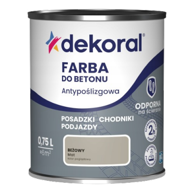 Dekoral Do Betonu 0,75L BEŻOWY MAT Akrylit B  farba posadzek antypoślizgowa szybkoschnąca
