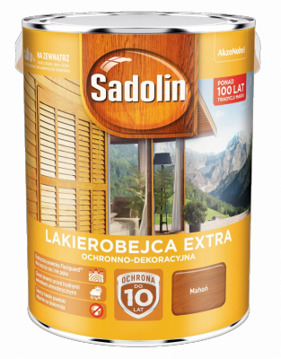 Sadolin Extra lakierobejca 5L MAHOŃ 7 drewna