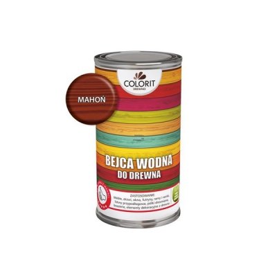 Colorit Bejca Wodna do drewna 0,5L MAHOŃ 500ml szybkoschnąca bezzapachowa dekoracyjna
