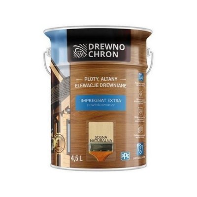Drewnochron SOSNA NATURALNA 4,5L Impregnat Extra do drewna powłokotwórczy płotów altan elewacji