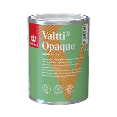 Tikkurila Valtti Opaque 0,9L BIAŁA PÓMAT farba do drewna akrylowa valti szybkoschnąca na zewnątrz