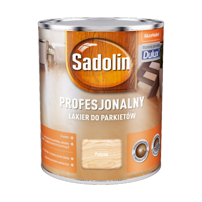 Sadolin Lakier Profesjonalny POŁYSK 0,75L do parkietu podłóg schodów korka drewna niskozapachowy