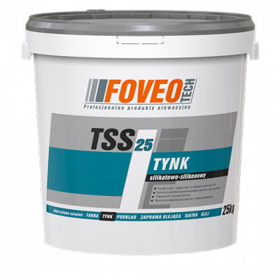 Foveo Tynk Silikatowo-Silikonowy TSS25 25kg Baranek 2mm BIAŁY Dekoracyjny Paroprzepuszczalny Elewacyjny - TYLKO ODBIÓR OSOBISTY LUB WYSYŁKA NA PALECIE