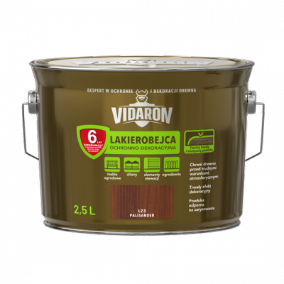 Vidaron Lakierobejca 2,5L L23 Palisander do drewna ochronno-dekoracyjna połysk