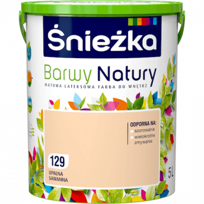 Śnieżka Barwy Natury 5L Upalna Sawanna 129 mat farba do wnętrz ścian sufitów emulsja