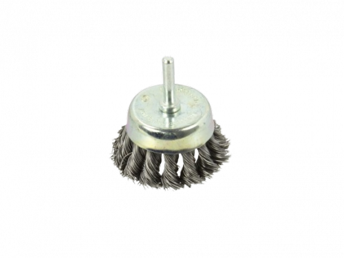 Szczotka druciana doczołowa 65mm drut skręcany trzpień czołowa pleciona GEKO