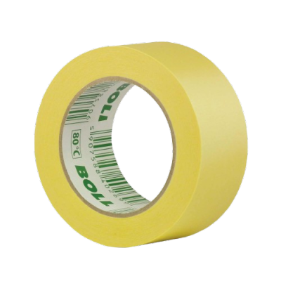 BOLL Taśma ŻÓŁTA Lakiernicza 50mm 50m Papierowa Maskująca Malarska 80 st. C