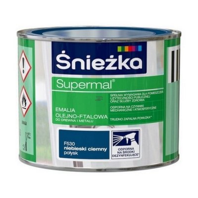 Śnieżka Olejna NIEBIESKI CIEMNY F530 0,2L Supermal farba olejno-ftalowa drewna metalu emalia połysk