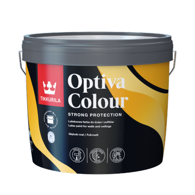 Tikkurila Optiva Colour 2,7L BIAŁA MAT wodorozcieńczalna głęboko matowa lateksowa farba do wnętrz ścian i sufitów