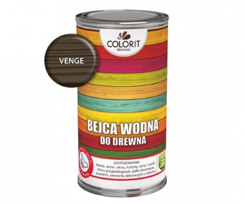 Colorit Bejca Wodna do drewna 0,5L VENGE WENGE 500ml szybkoschnąca bezzapachowa dekoracyjna