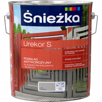Śnieżka Urekor S 10L POPIELATY szary unikor minia podkład antykorozyjny farba przeciw rdzy