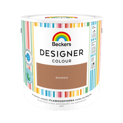Beckers 2,5L BROWNIE Designer Colour farba lateksowa mat-owa do ścian sufitów