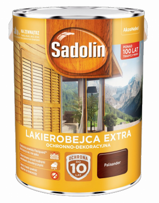 Sadolin Extra lakierobejca 5L PALISANDER 9 drewna
