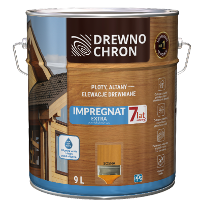 Drewnochron SOSNA 9L Impregnat Extra do drewna powłokotwórczy płotów altan elewacji