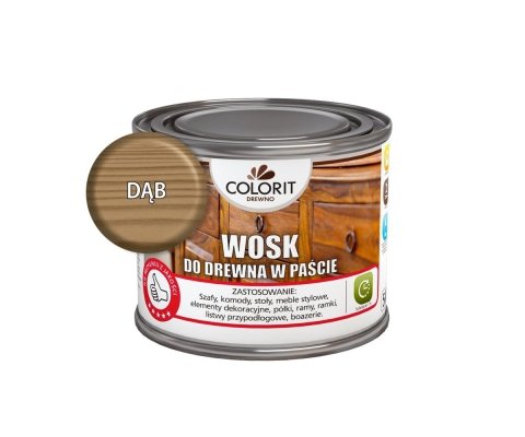 Colorit Wosk Drewna Pasta 0,5L DĄB 500ml do