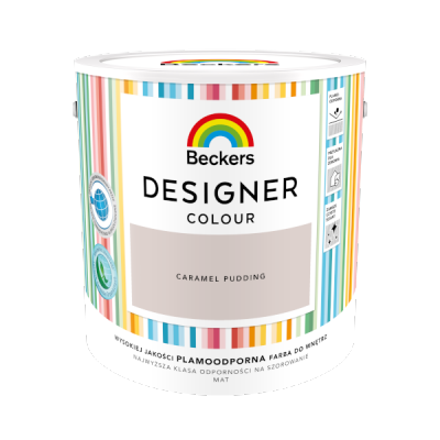 Beckers 2,5L CARAMEL PUDDING Designer Colour farba lateksowa mat-owa do ścian sufitów
