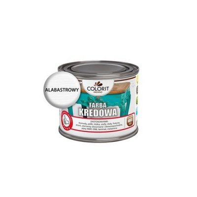 Colorit Farba Kredowa 375ml ALABASTROWY BIAŁY do drewna renowacji mebli stylizacji ścian chalk paint 