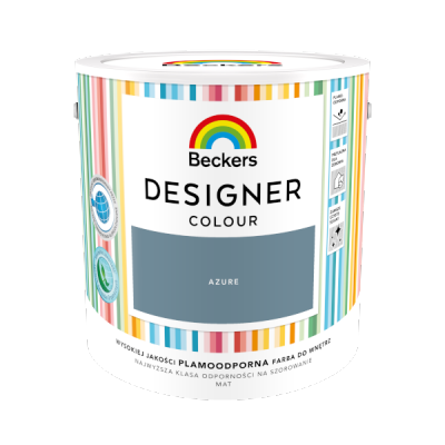 Beckers 2,5L AZURE Designer Colour farba lateksowa mat-owa do ścian sufitów