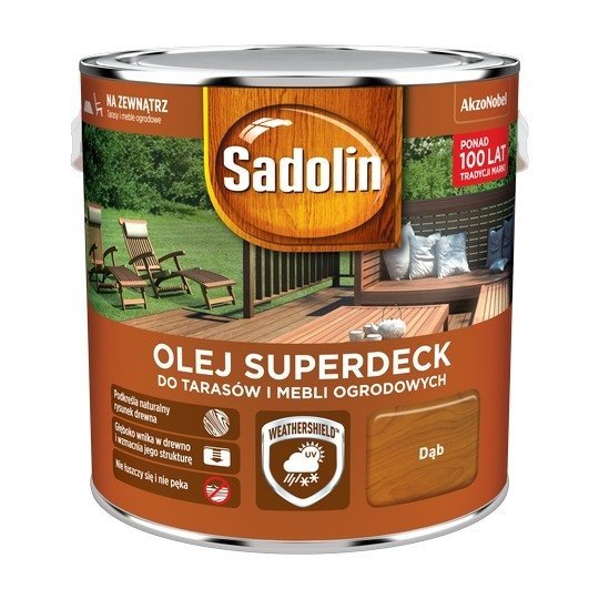 Sadolin Superdeck olej 2,5L DĄB tarasów drewna do