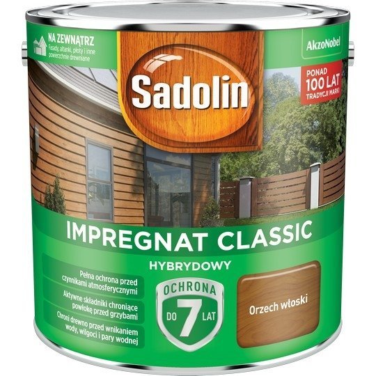 Sadolin Classic impregnat 2,5L ORZECH WŁOSKI 4 drewna clasic