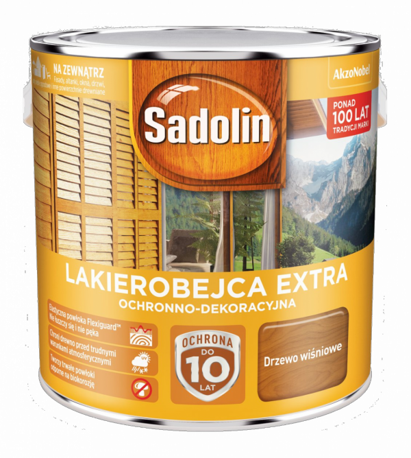 Sadolin Extra lakierobejca 2,5L DRZEWO WIŚNIOWE 88 drewna