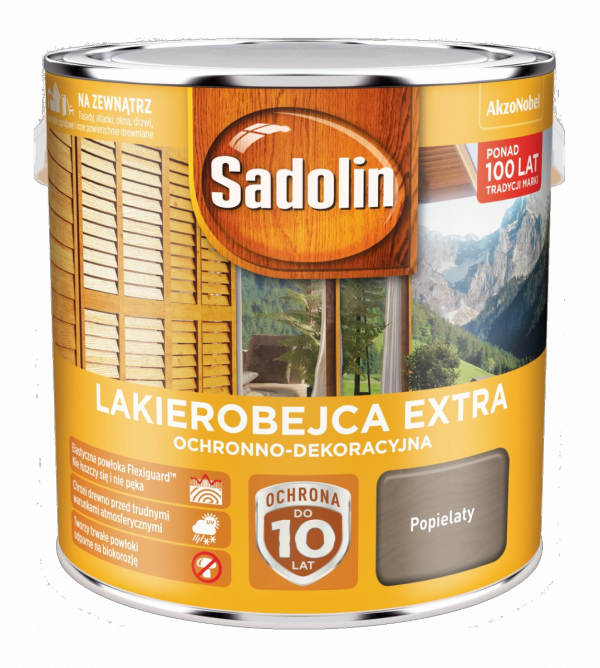 Sadolin Extra lakierobejca 2,5L POPIELATY drewna