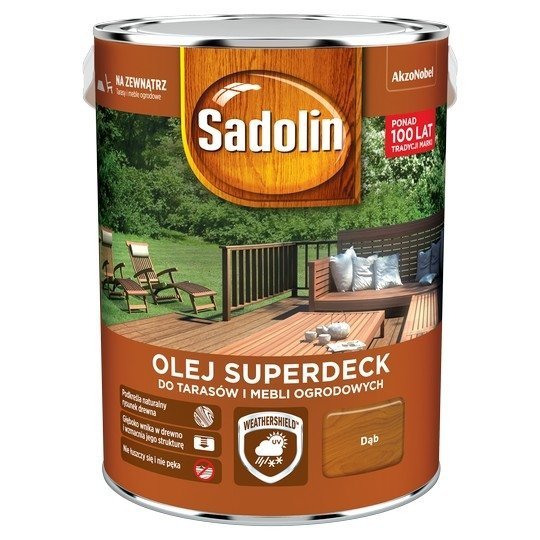 Sadolin Superdeck olej 5L DĄB tarasów drewna do