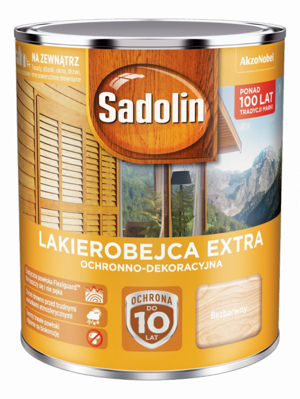 Sadolin Extra lakierobejca 0,75L BEZBARWNY 1 drewna