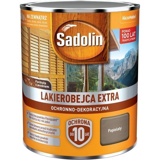 Sadolin Extra lakierobejca 0,75L POPIELATY drewna