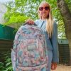 ZESTAW 5w1 PLECAK BACKUP SZKOLNY MŁODZIEŻOWY DZIEWCZĘCY GEOMETRYCZNE WZORY