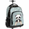 PANDA PLECAK NA KÓŁKACH Z MISIEM DLA DZIEWCZYNEK SZKOLNY KOMPLET 3w1