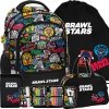 Zestaw 4w1 Chłopięcy Brawl Stars Plecak Szkolny Paso Gra [BS22CC-260]