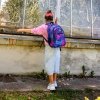 KOMPLET 5 ele. BACKUP NEONOWY MŁODZIEŻOWY PLECAK KOLOROWE FALE SZKOLNY