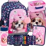 DERFORM PLECAK Z PIESKAMI DLA UCZENNICY SZKOLNY KOMPLET DO PODSTAWÓWKI PIES