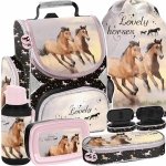 TORNISTER SZKOLNY KOŃ KOMPLET 5w1 W KONIE DO 1 KLASY PODSTAWÓWKI z KONIEM