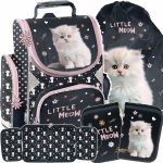 TORNISTER ZESTAW 3el DZIEWCZĘCY SZKOLNY Z KOTKIEM DO 1 KLASY KOTEK CATS