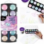 Farby Metaliczne Akwarelowe 12 Kolorów Kidea dla Dzieci [MFA12KKA]