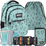 Seledynowy Zestaw Szopy Plecak Szkolny Backup dla Młodzieży [PLB4P76]