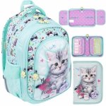 KOTEK ZESTAW 2ele MAJEWSKI DLA DZIEWCZYNEK PLECAK KOT KOTKI DO PODSTAWÓWKI