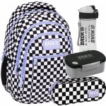 SZACHOWNICA PLECAK FIOLET ZESTAW 4 ele MŁODZIEŻOWY BACKUP SZKOLNY KRATKA