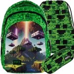 PIKSELE MINECRAFT PLECAK 3 WZORY BACKUP SZKOLNY MŁODZIEŻOWY KOMPLET 3 elem.