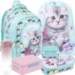 KOTEK MINT ZESTAW 5w1 MAJEWSKI DLA DZIEWCZYNEK PLECAK KOTKI DO PODSTAWÓWKI