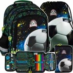 PIŁKARSKI PLECAK SZKOLNY DO 1 KLASY FOOTBALL KOMPLET 3 ele PIŁKA NOŻNA